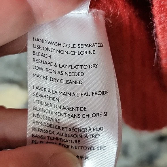 Women's Free People 100% cashmere orange sweater size large - Picture 7 of 9